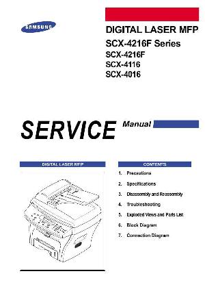 Сервисная инструкция Samsung SCX-4216F, SCX4116, SCX-4016 ― Manual-Shop.ru