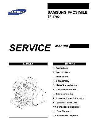 Сервисная инструкция Samsung SF-4700  ― Manual-Shop.ru
