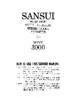 Сервисная инструкция Sansui 3000