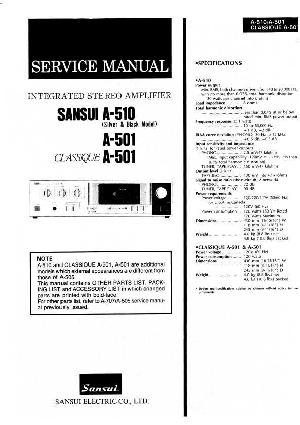 Service manual Sansui A-501, A-510 ― Manual-Shop.ru