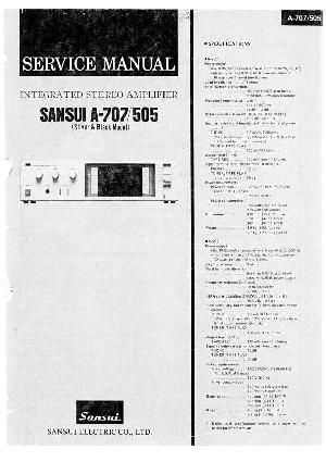 Сервисная инструкция Sansui A-505, A-707 ― Manual-Shop.ru