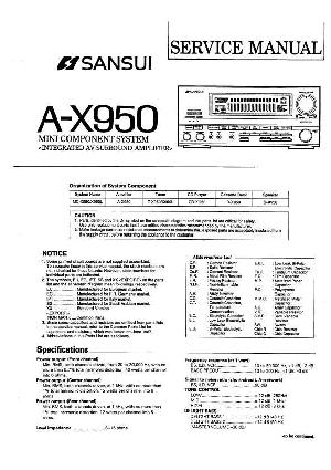 Сервисная инструкция Sansui A-X950 ― Manual-Shop.ru