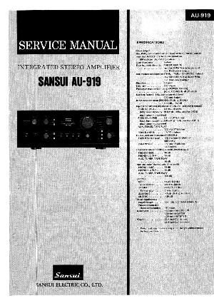 Сервисная инструкция Sansui AU-919 ― Manual-Shop.ru