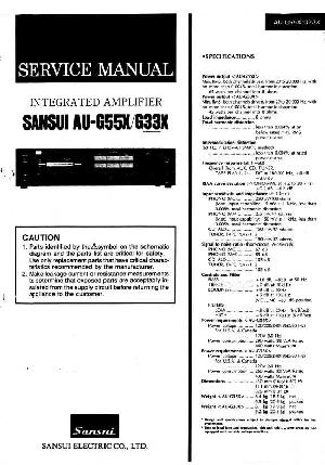 Сервисная инструкция Sansui AU-G33X, AU-G55X ― Manual-Shop.ru