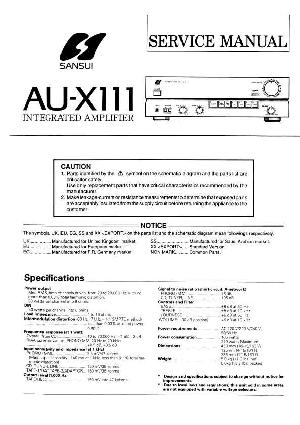 Сервисная инструкция Sansui AU-X111 ― Manual-Shop.ru