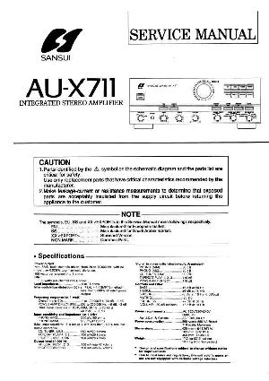 Сервисная инструкция Sansui AU-X711 ― Manual-Shop.ru