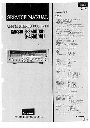 Сервисная инструкция Sansui G-301, G-401, G-3500, G-4500 ― Manual-Shop.ru