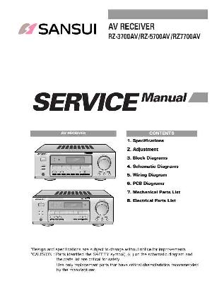 Сервисная инструкция Sansui RZ-3700AV, RZ-5700AV, RZ-7700AV ― Manual-Shop.ru