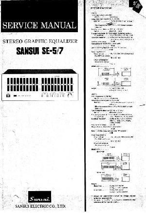 Сервисная инструкция Sansui SE-5, SE-7 ― Manual-Shop.ru