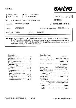 Service manual SANYO AVM-2759S ― Manual-Shop.ru