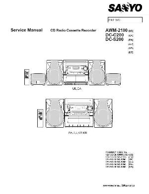 Service manual SANYO AWM-2100, DC-C200, DC-S200 ― Manual-Shop.ru