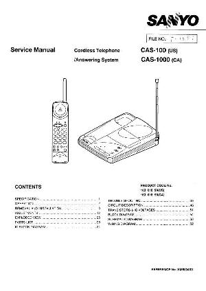 Сервисная инструкция Sanyo CAS-100, CAS-1000 ― Manual-Shop.ru