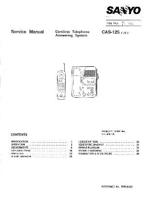 Сервисная инструкция Sanyo CAS-125 ― Manual-Shop.ru