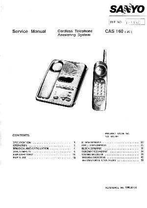 Сервисная инструкция Sanyo CAS-160 ― Manual-Shop.ru