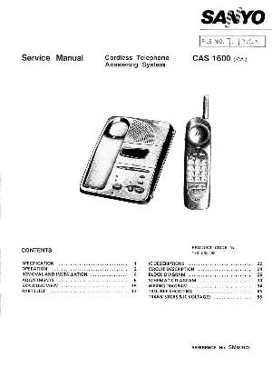 Сервисная инструкция Sanyo CAS-1600 ― Manual-Shop.ru