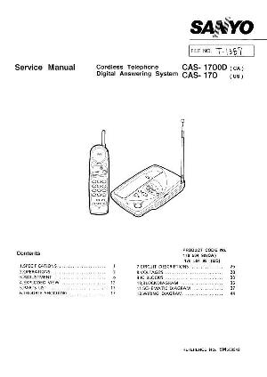 Service manual Sanyo CAS-170, CAS-1700 ― Manual-Shop.ru