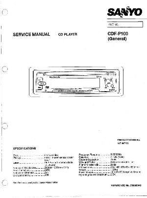 Service manual Sanyo CDF-P100 ― Manual-Shop.ru