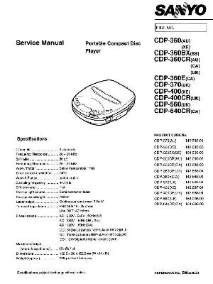Service manual Sanyo CDP-360, CDP-370, CDP-400 ― Manual-Shop.ru