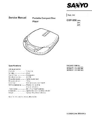 Сервисная инструкция Sanyo CDP-950 ― Manual-Shop.ru