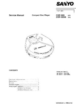 Сервисная инструкция Sanyo CDP-995 ― Manual-Shop.ru