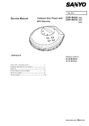 Сервисная инструкция Sanyo CDP-M420, CDP-M470 ― Manual-Shop.ru