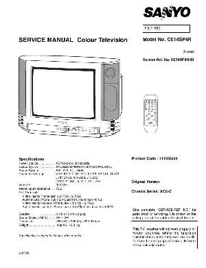 Сервисная инструкция SANYO CE14SP4R ― Manual-Shop.ru