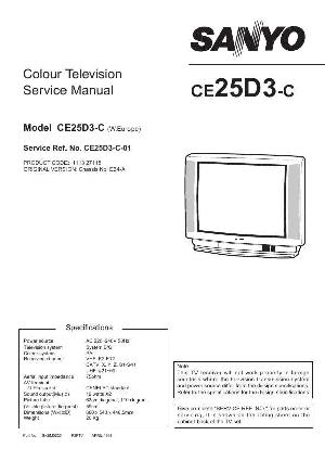 Сервисная инструкция SANYO CE25D3 ― Manual-Shop.ru