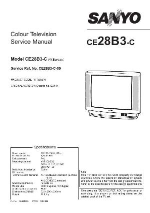 Сервисная инструкция Sanyo CE28B3 ― Manual-Shop.ru