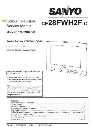 Сервисная инструкция Sanyo CE28FWH2F, WB6A ― Manual-Shop.ru