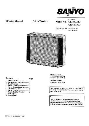 Сервисная инструкция SANYO CEP2576D, CEP2876D ― Manual-Shop.ru