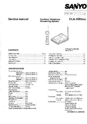 Сервисная инструкция Sanyo CLA-1080 ― Manual-Shop.ru