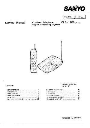 Service manual Sanyo CLA-1700 ― Manual-Shop.ru