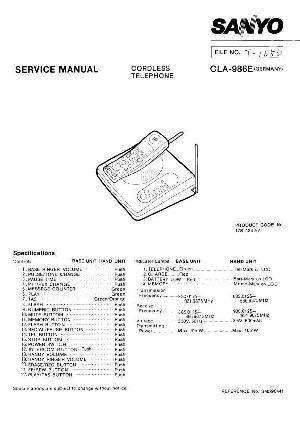 Service manual Sanyo CLA-986 ― Manual-Shop.ru