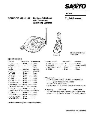 Сервисная инструкция Sanyo CLA-A7 ― Manual-Shop.ru