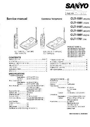 Сервисная инструкция Sanyo CLT-1481, CLT-1581 ― Manual-Shop.ru
