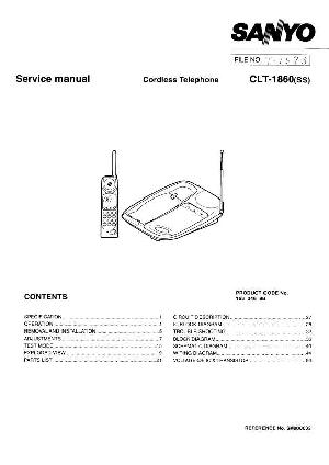 Сервисная инструкция Sanyo CLT-1860 ― Manual-Shop.ru
