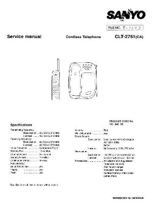 Сервисная инструкция Sanyo CLT-2761 ― Manual-Shop.ru