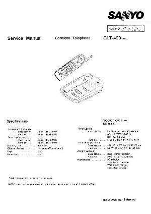 Сервисная инструкция Sanyo CLT-420 ― Manual-Shop.ru