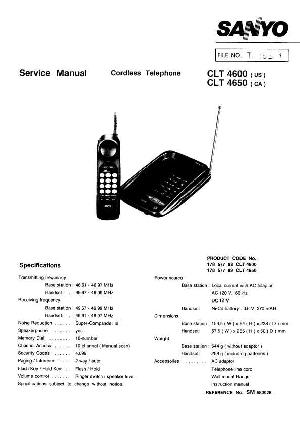 Сервисная инструкция Sanyo CLT-4600, CLT-4650 ― Manual-Shop.ru