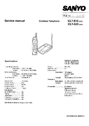 Сервисная инструкция Sanyo CLT-513, CLT-523 ― Manual-Shop.ru