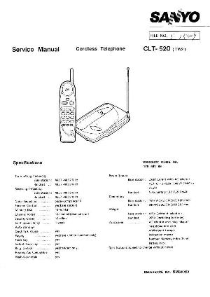 Сервисная инструкция Sanyo CLT-520 ― Manual-Shop.ru