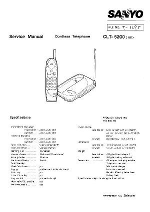 Сервисная инструкция Sanyo CLT-5200 ― Manual-Shop.ru