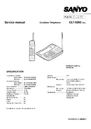 Сервисная инструкция Sanyo CLT-5260 ― Manual-Shop.ru