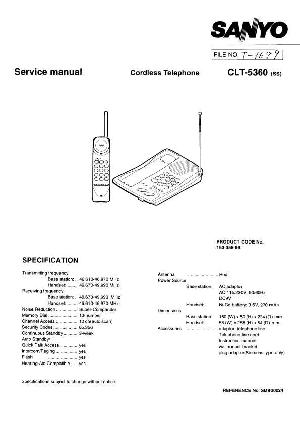 Сервисная инструкция Sanyo CLT-5360 ― Manual-Shop.ru