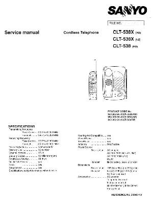Сервисная инструкция Sanyo CLT-538 ― Manual-Shop.ru
