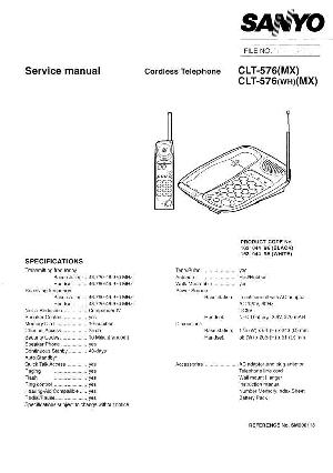 Сервисная инструкция Sanyo CLT-576 ― Manual-Shop.ru