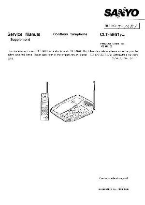 Сервисная инструкция Sanyo CLT-5861 ― Manual-Shop.ru