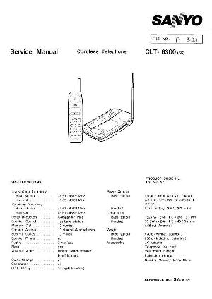 Сервисная инструкция Sanyo CLT-6300 ― Manual-Shop.ru