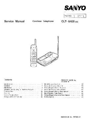 Сервисная инструкция Sanyo CLT-6400 ― Manual-Shop.ru