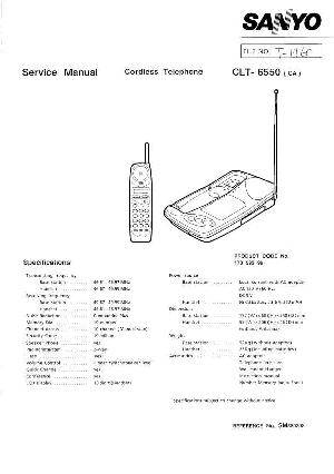 Сервисная инструкция Sanyo CLT-6550 ― Manual-Shop.ru